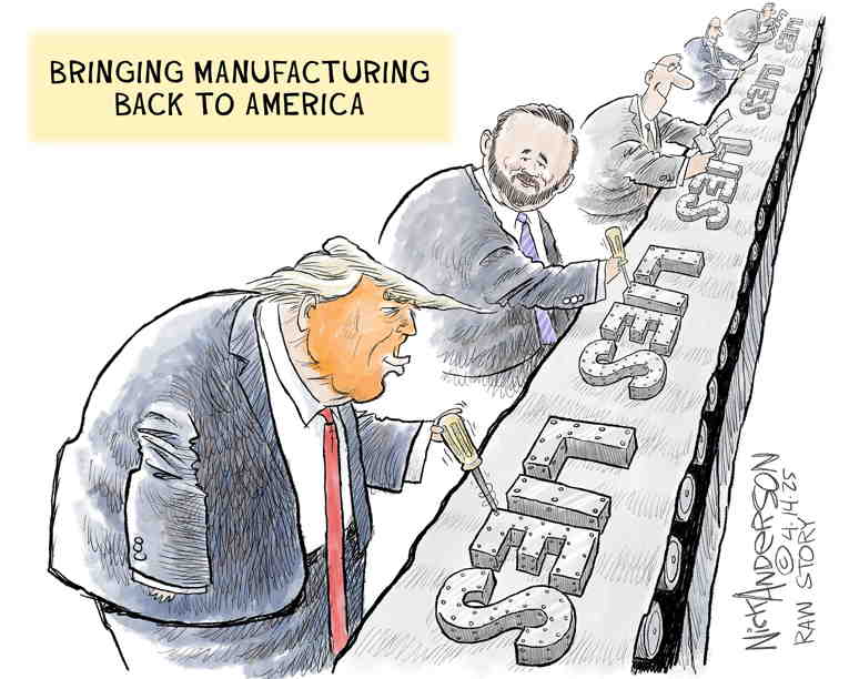 Political/Editorial Cartoon by Dave Whamond, Canada, PoliticalCartoons.com on World Markets in Chaos
