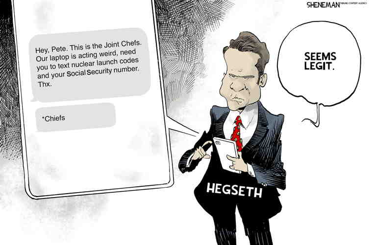 Political/Editorial Cartoon by Drew Sheneman, Newark Star Ledger on Drunkard Attacks Press