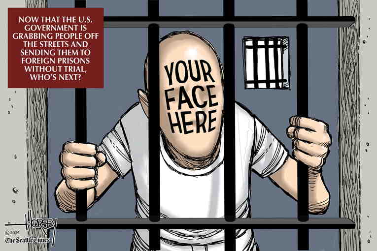 Political/Editorial Cartoon by David Horsey on Trump Defies Courts