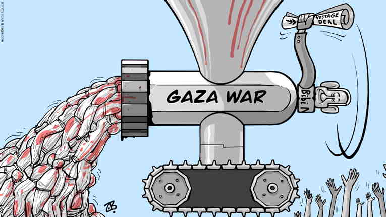Political/Editorial Cartoon by Emad Hajjaj, Al Ghad, Amman, Jordan on In Other News