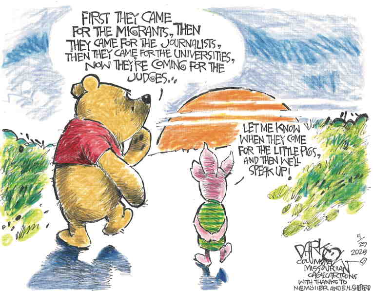 Political/Editorial Cartoon by John Darkow, Columbia Daily Tribune, Missouri on Gastapo Follow Trump’s Orders