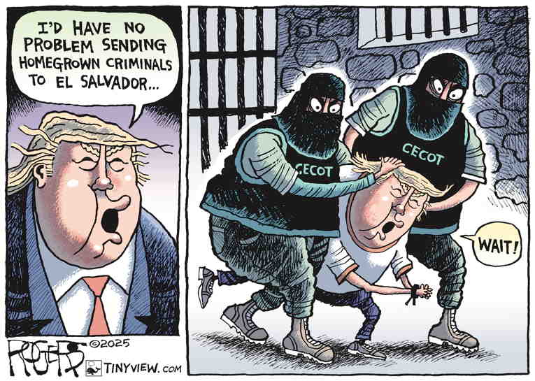 Political/Editorial Cartoon by Rob Rogers on Gastapo Follow Trump’s Orders