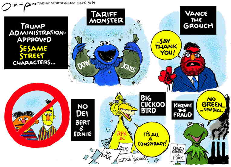 Political/Editorial Cartoon by Jack Ohman, The Oregonian on In Other News