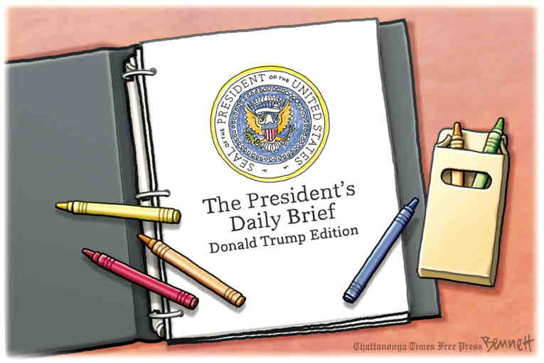 Political/Editorial Cartoon by Clay Bennett, Chattanooga Times Free Press on Biden Dead, Trump Says