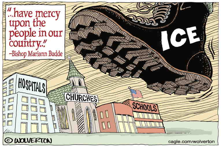 Political/Editorial Cartoon by Monte Wolverton, Cagle Cartoons on Trump Invades Los Angeles