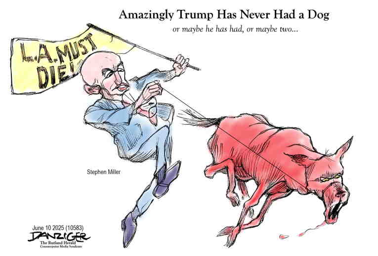 Political/Editorial Cartoon by Jeff Danziger on Trump Invades Los Angeles