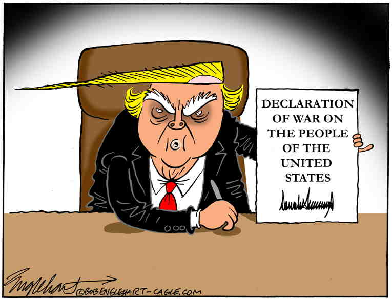 Political/Editorial Cartoon by Bob Englehart, Hartford Courant on Trump Invades Los Angeles