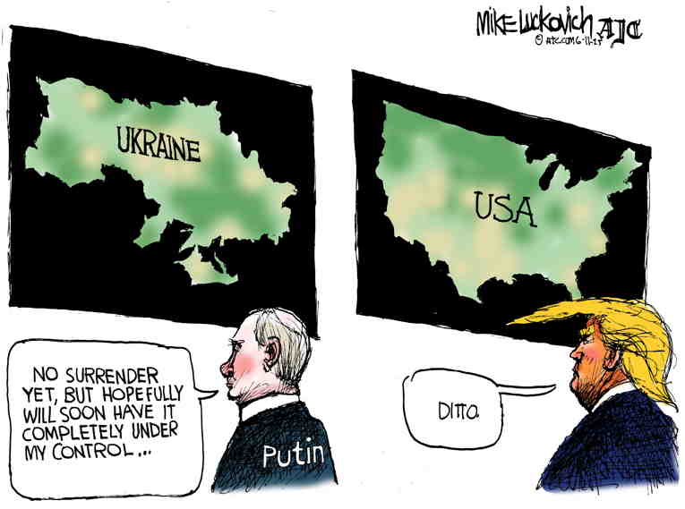 Political/Editorial Cartoon by Mike Luckovich, Atlanta Journal-Constitution on In Other News
