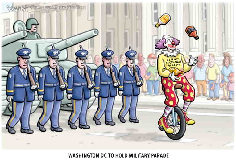 Political/Editorial Cartoon by Clay Bennett, Chattanooga Times Free Press on Trump Gets Birthday Gift