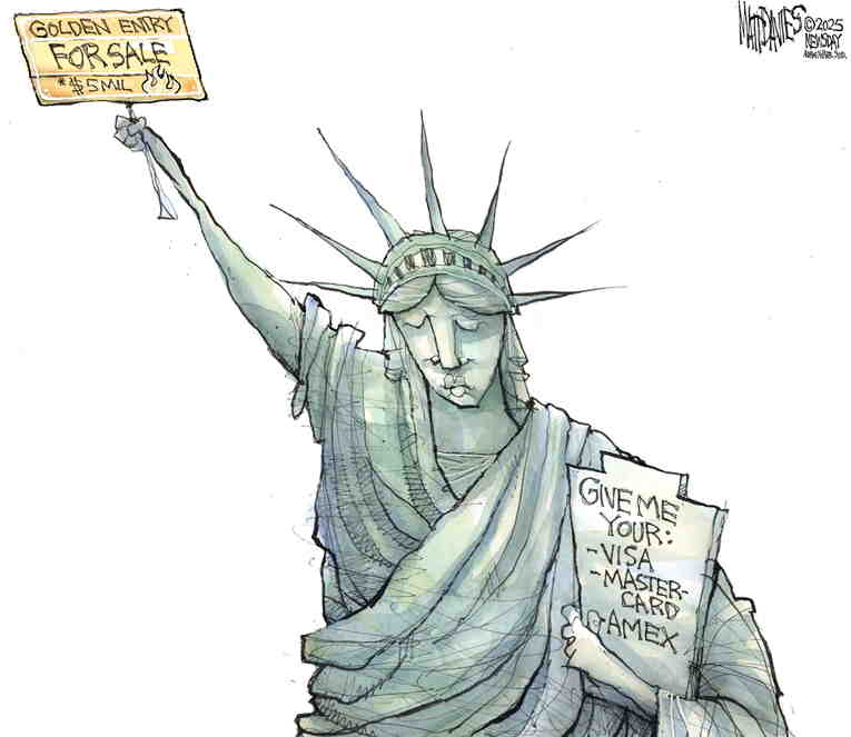 Political/Editorial Cartoon by Matt Davies, Journal News on Trump Eyes Becoming a Despot