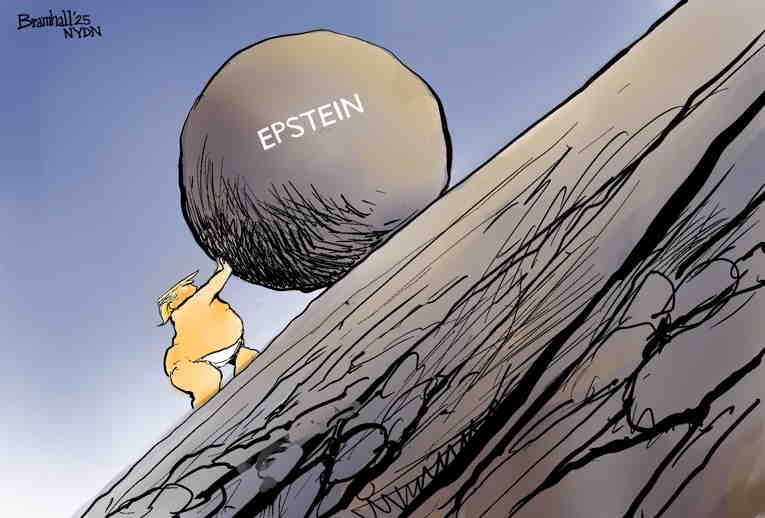Political/Editorial Cartoon by Bill Bramhall, New York Daily News on Epstein Emails Released